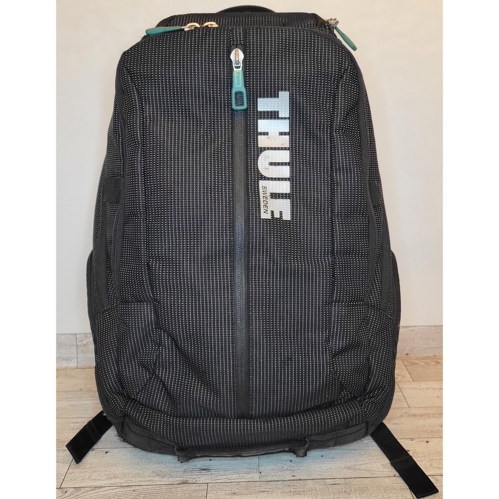 THULE SWEDEN Black Backpack Laptop Travel Hiking Bag Lumbar Support